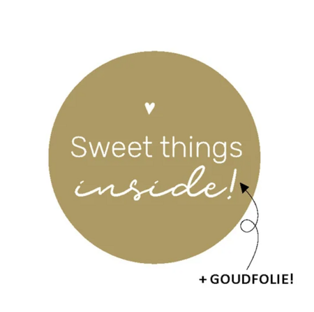 'Sweet things inside' - Setje van 10 Stickers