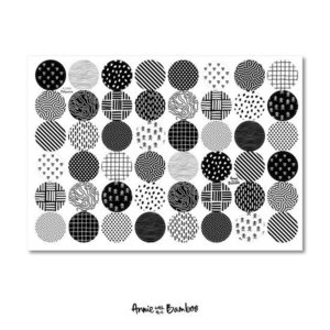 Stickervel - Patronen zwart/wit