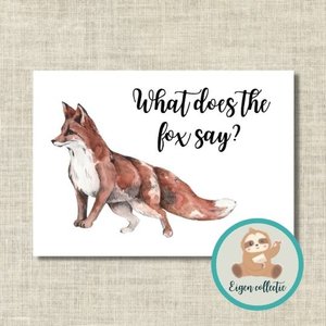 What does the fox say? Vosje - Ansichtkaart