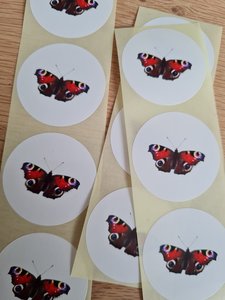 Dagpauwoog Vlinder - Set van 10 Stickers